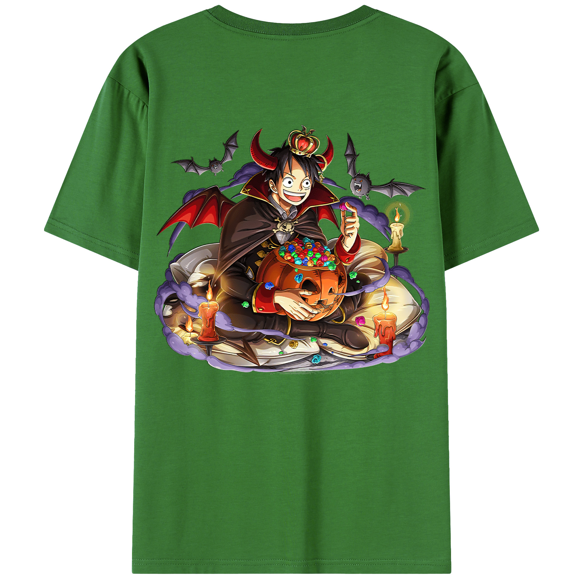 ワンピース モンキー・D・ルフィ ONE PIECE Monkey D. Luffy レディース半袖Tシャツ(バックプリント)